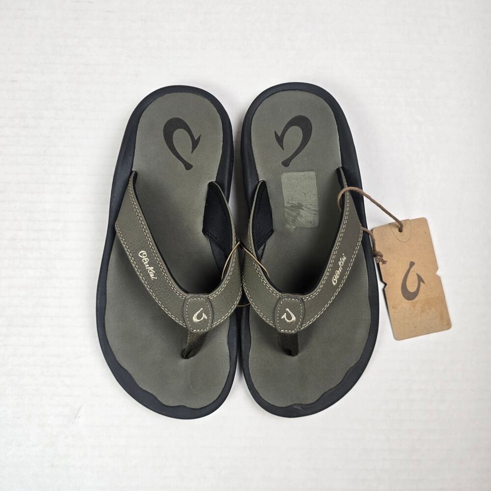 Olukai 'Ohana Beach Sandals Mens Size 8 Kona Olive Green Water Friendly